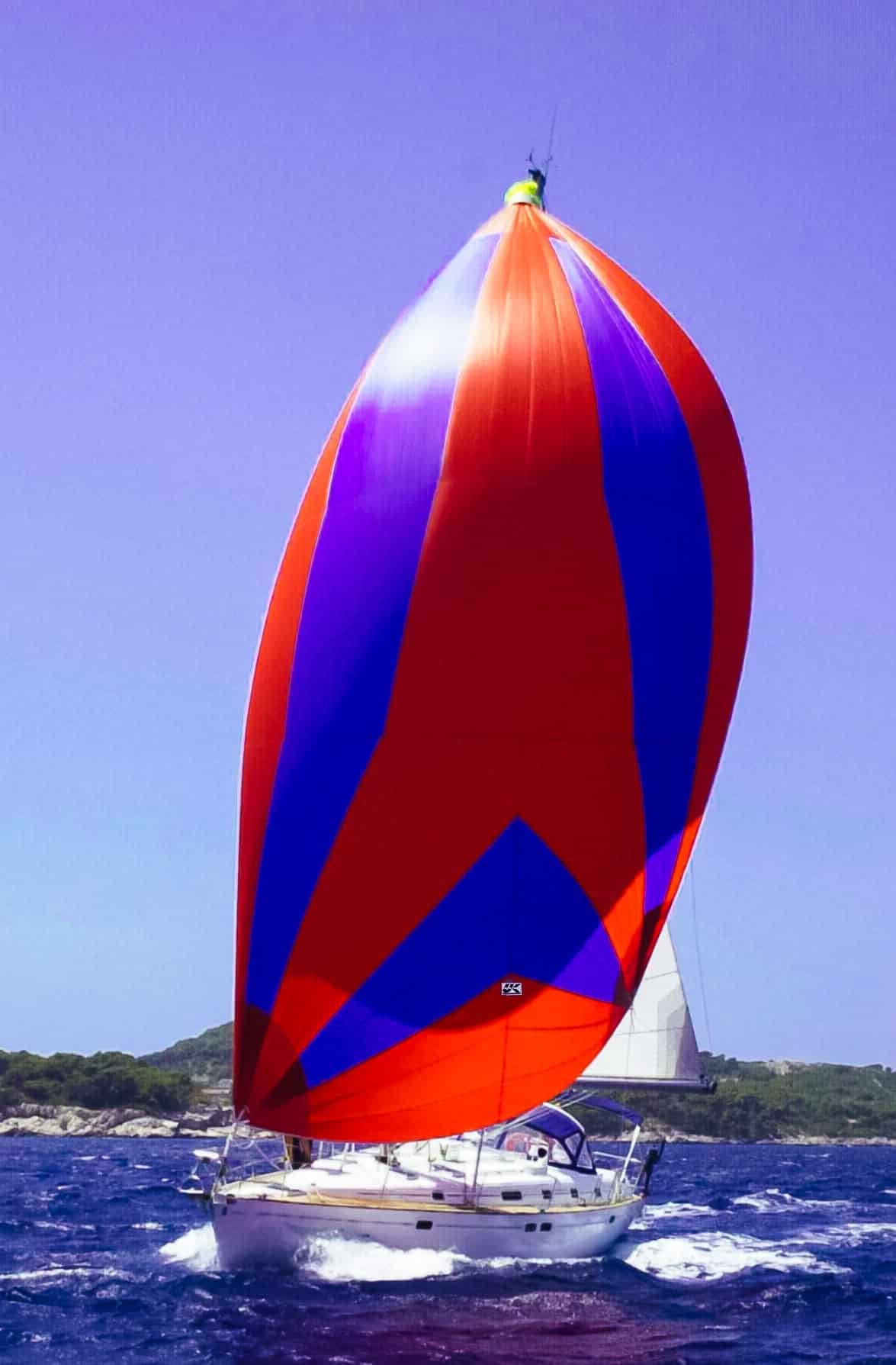 Cruising Spinnaker 7 Beneteau flying a UK Sailmakers cruising spinnaker
