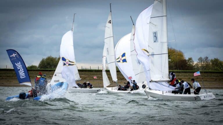 Custom Sonar Sails in Action at the British American Cup 19 UK Sailmakers Photo 0100 1