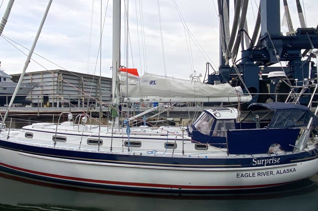 Istvan Kopar set sail from Fort Lauderdale on July 4th, bound for France, aboard his Valiant 42, Surprise.